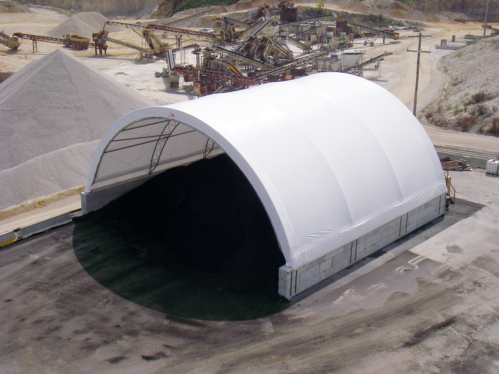 White Fabric Mining Storage Building
