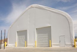 Gable Style Fabric Building with two sliding doors