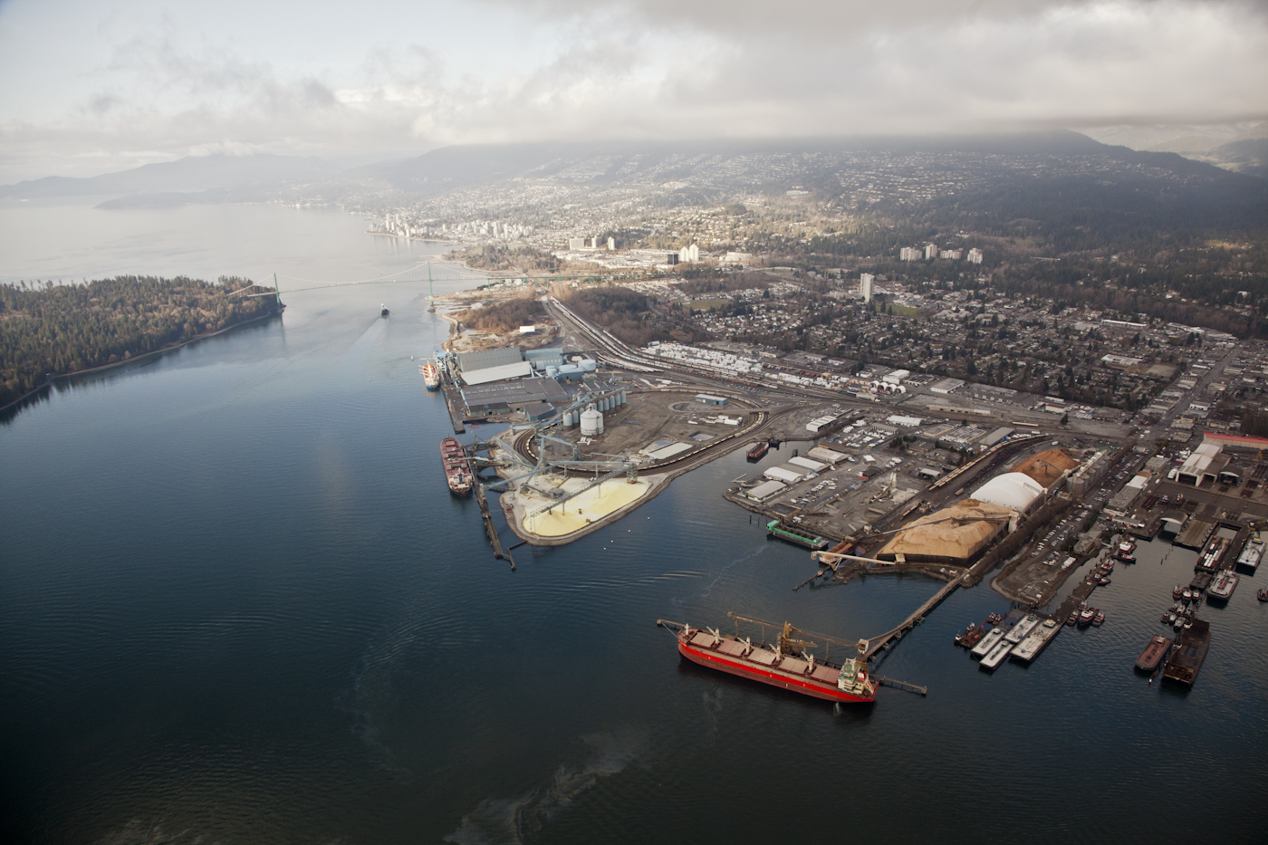 Aerial view of a marina - Fabric structure