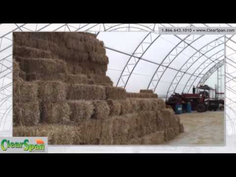 Crescent Duck Farm Stores Surplus Straw with ClearSpan Fabric Structures