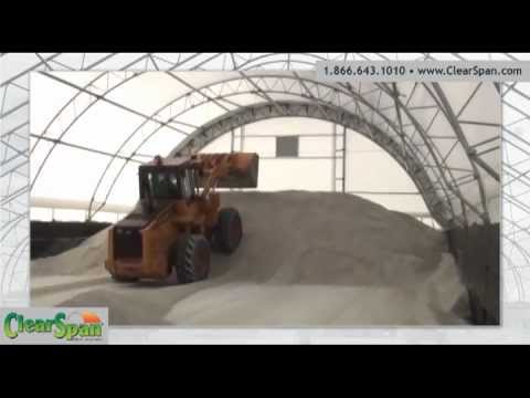 Salt Storage for Stephenson County Highway by ClearSpan Fabric Structures