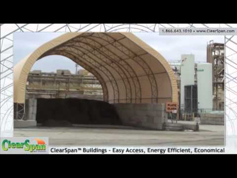 Recycled Material Storage at Owens Corning by ClearSpan Fabric Structures