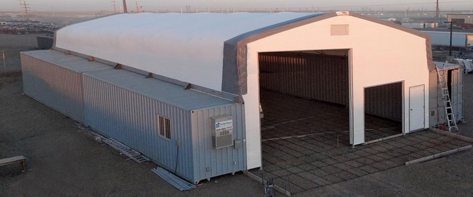 Low Profile Building on Containers