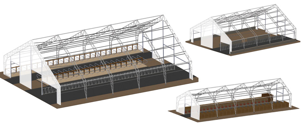 Dairy Buildings - 3D Rendering