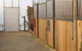 horse stables inside fabric structure