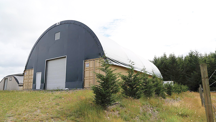 Fish farming building on containers