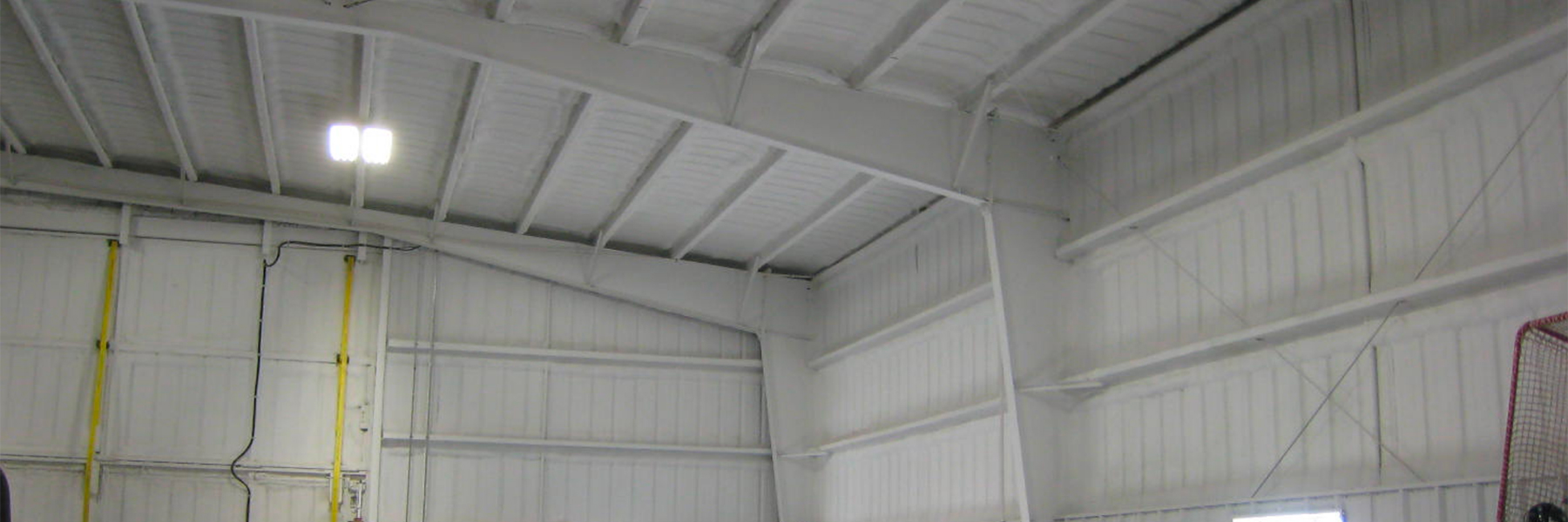 Beam Building with metal covering