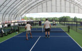 Pickleball Court under Fabric Structure