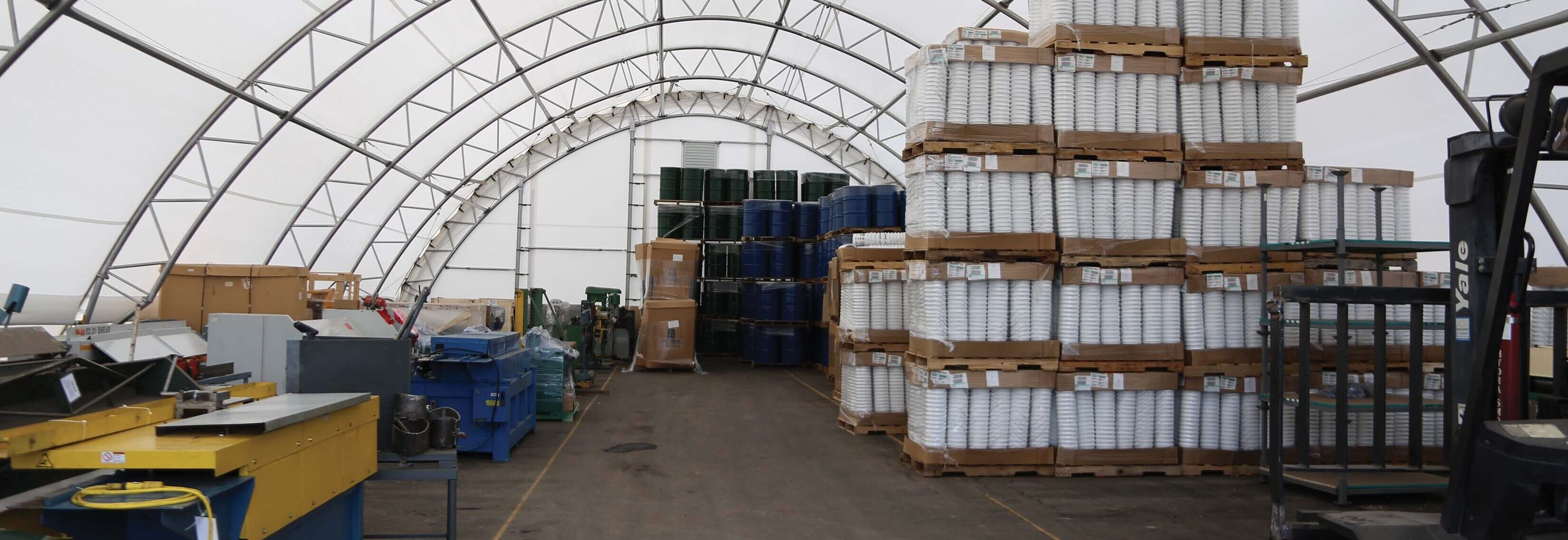 Commercial Storage Inside Round Truss Building