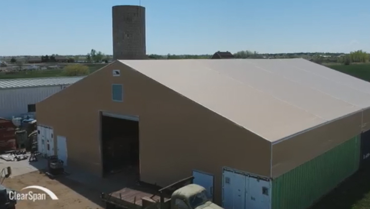 Colorado Equipment Storage Building on Containers