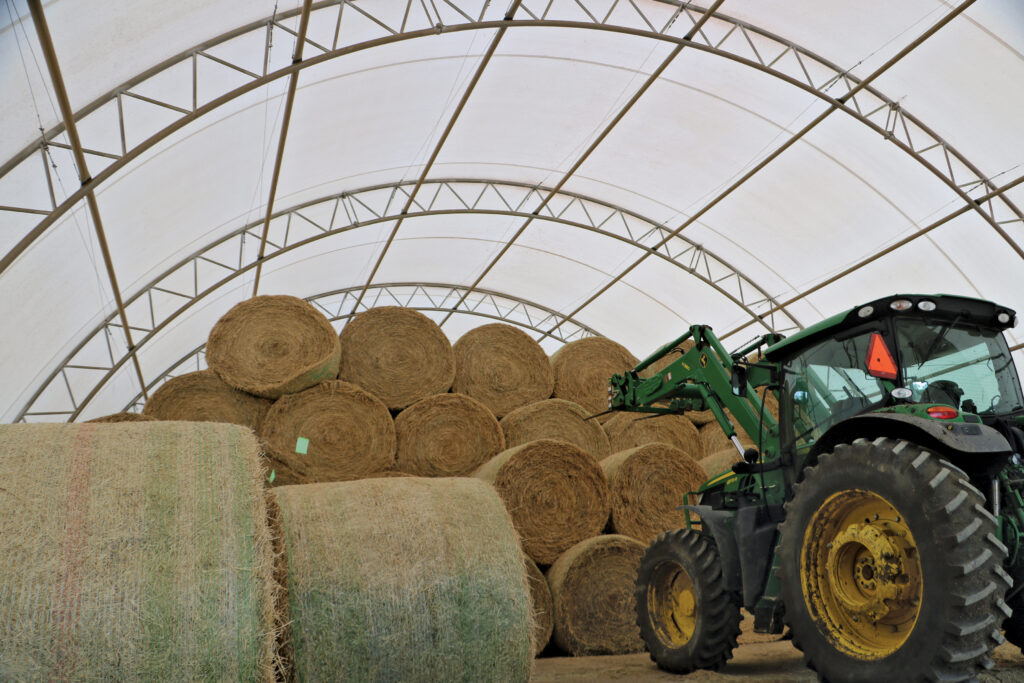 Hay Storage In Fabric Building