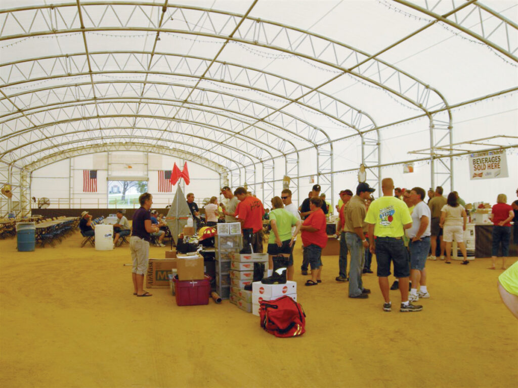 convention being held in fabric structure