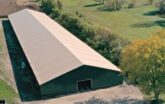 aerial view of shelter building with fabric roof