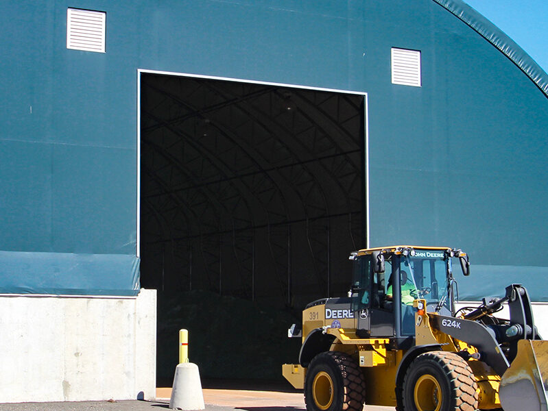 Green Sand and Salt Storage Building with Dozer