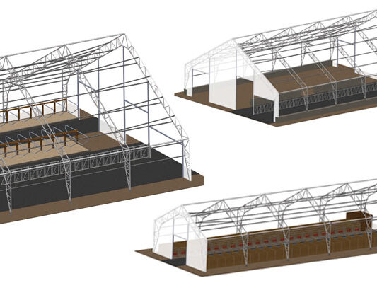 Dairy Buildings - 3D Rendering