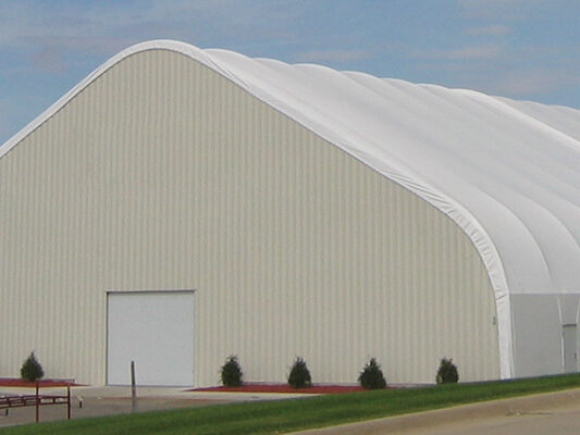 Manufacturing Facility - Fabric Building with metal end wall