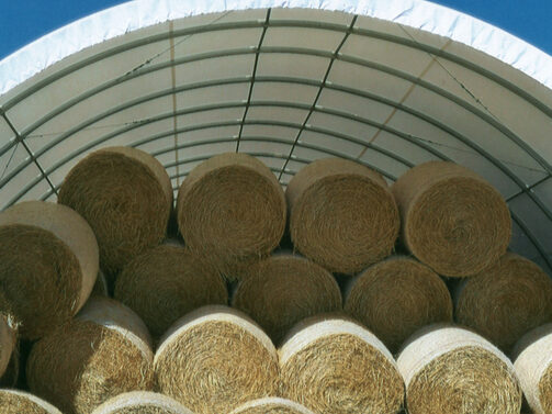 Hay Storage under a PonyWall Building