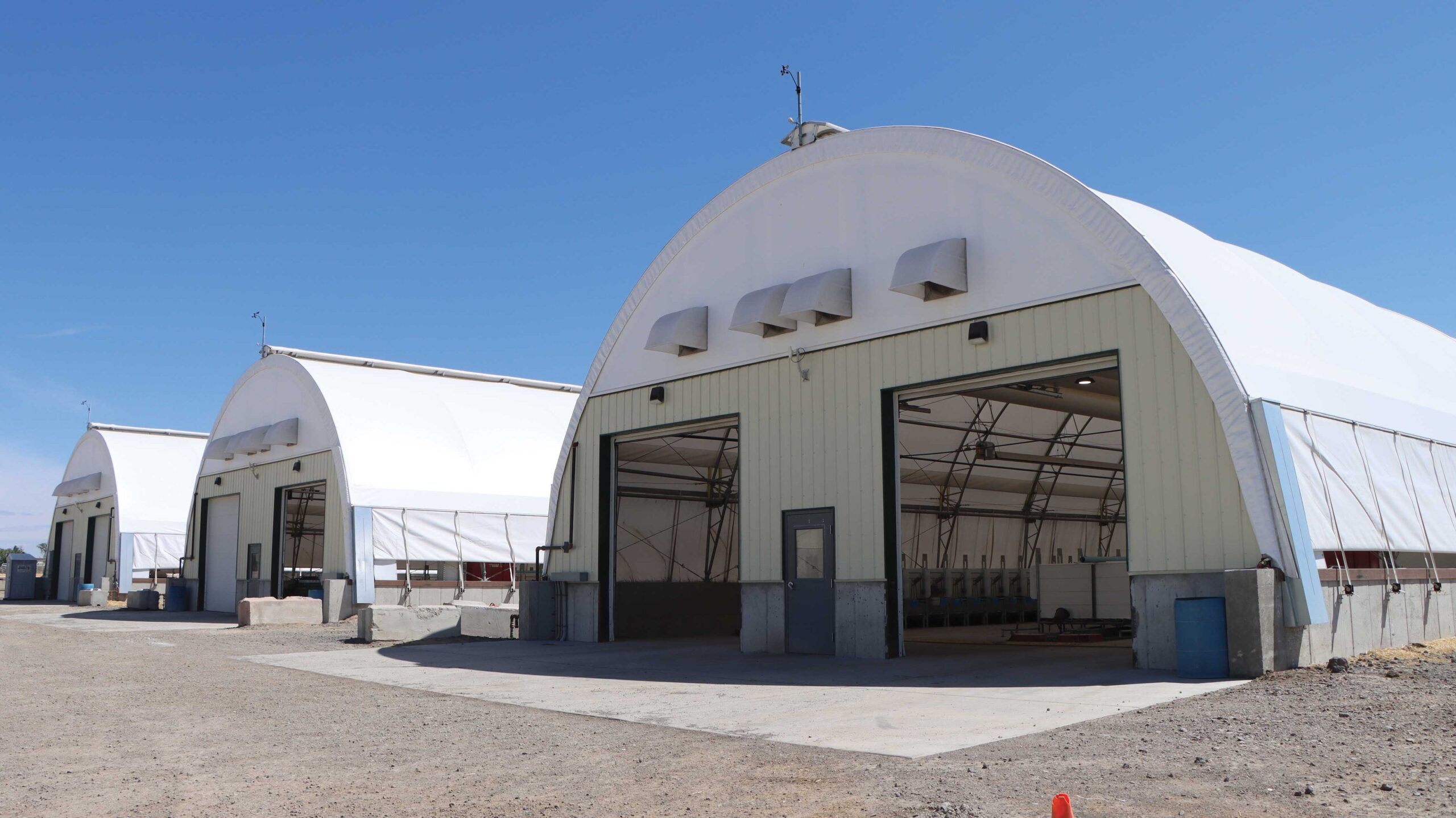 round fabric buildings for livestock housing