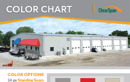 ClearSpan Color Chart Metal Buildings Sheet
