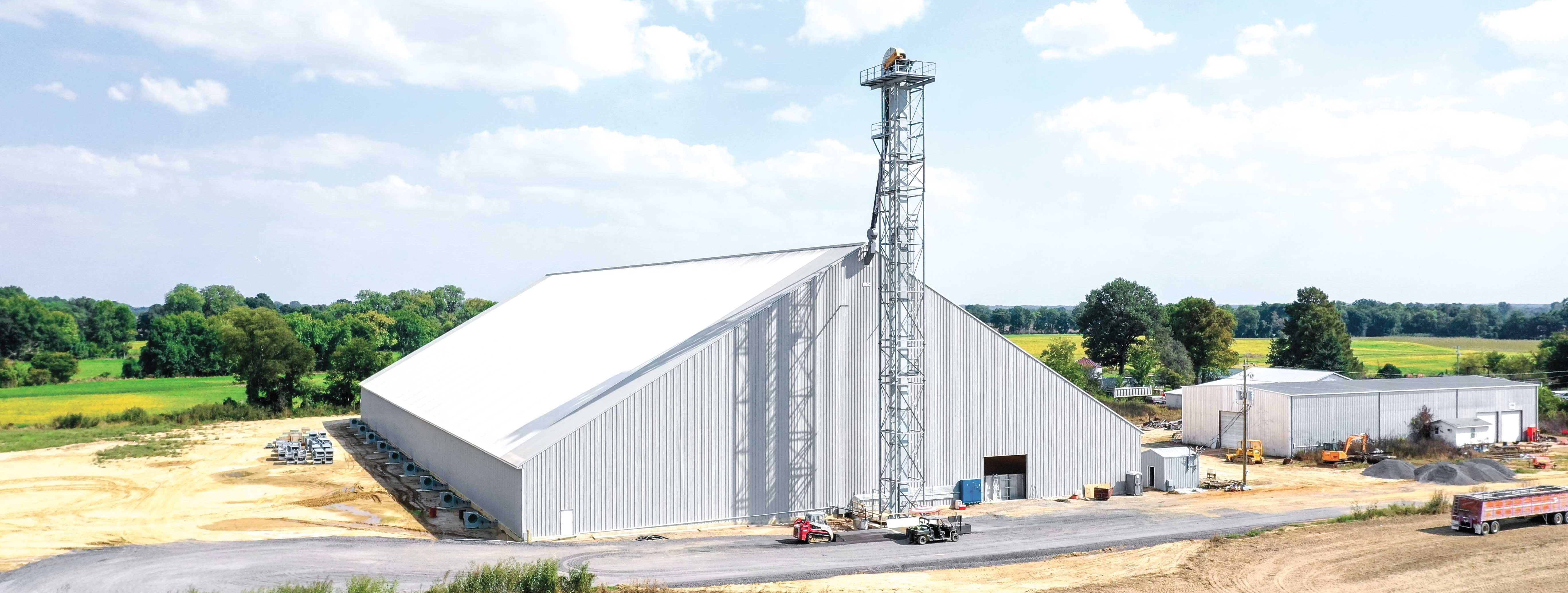 Large Hybrid Building used for grain storage and facilitation